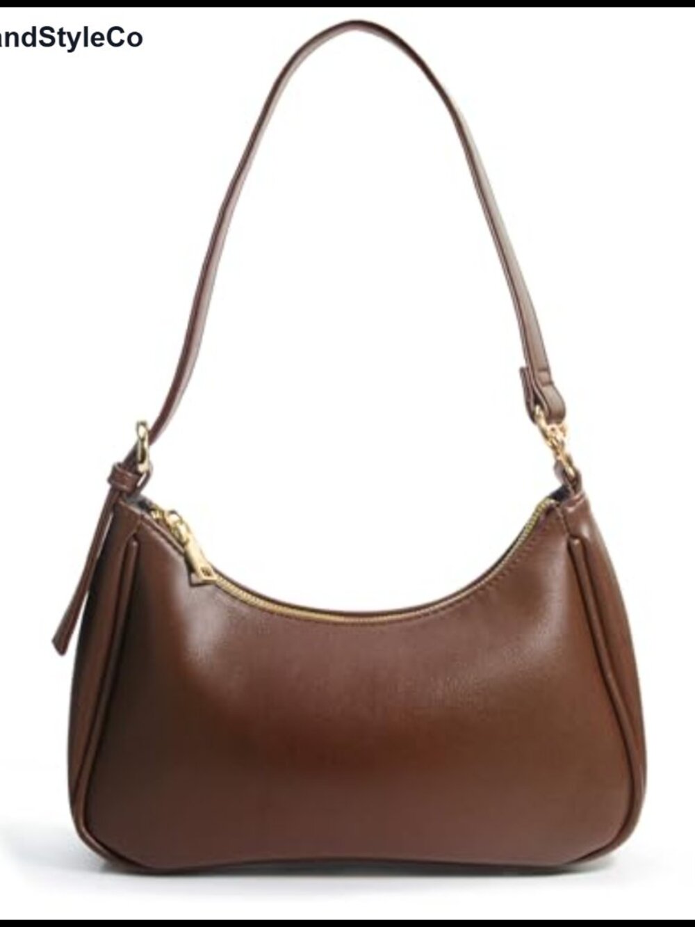 Convertible Crescent Shoulder Bag Vegan Leather Crossbody Handbag